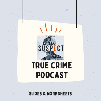 Preview of True Crime - Suspect Podcast Worksheet & PPT Slides Bundle (SERIAL Alternative)