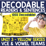 True Decodable Readers & Sentences - UNIT 3 Silent E & Vow