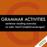 True/False Activity – German Adjective Endings