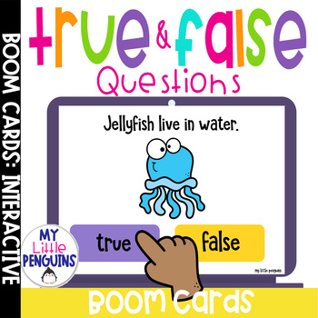 Preview of True False Questions Boom Cards - Digital True/False