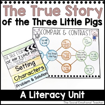 Preview of True Story of the Three Little Pigs Literacy Unit