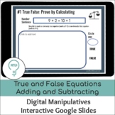 True and False Equations Adding and Subtracting within 20 