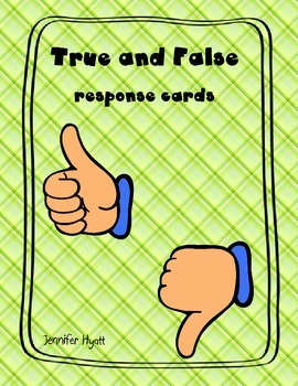 Preview of True and False response cards