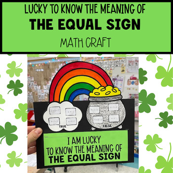 Preview of True of False Equations Math Craft for St. Patrick's Day