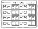 True or False Equations Freebie