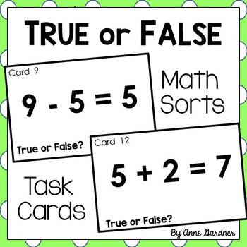 Preview of True or False Equations: 1st Grade Addition & Subtraction to 20 Activities {RtI}