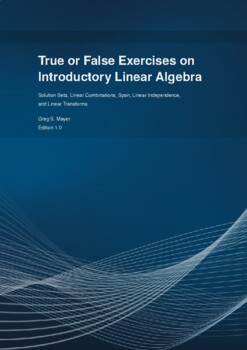 Preview of True or False Exercises on Linear Algebra