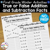True or False Math Facts Worksheets - 1.OA.7