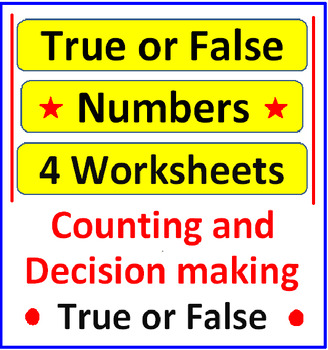 Preview of True or False Numbers (4 Pages Early Elem)