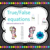 Bundle True or false equations slides and printables