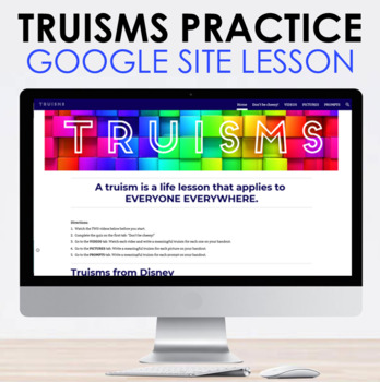 Preview of Digital Truisms Google Site Lesson