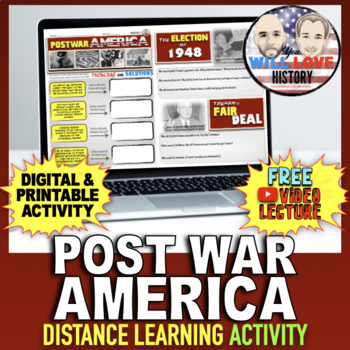 Preview of Truman and Post World War II America | Digital Learning Activity