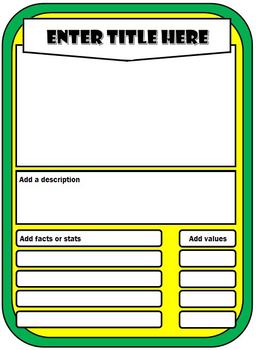 Preview of Trump Cards Template 18.4x13.4 (5 stats)