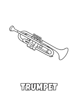 trumpet coloring pages
