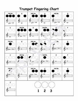 Trumpet Fingering Chart by Rests are Music too | TPT