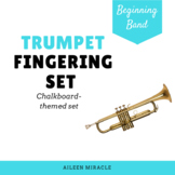 Trumpet Fingering Set {Chalkboard-Themed}