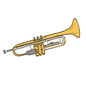Preview of Trumpet Musical Instrument Clipart