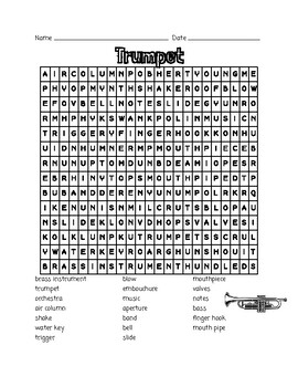 Trumpet Word Search by Learning is Lots of Fun TPT