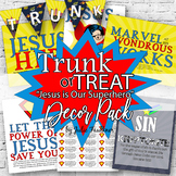 Trunk or Treat Decor Pack, Jesus is Our Superhero Theme