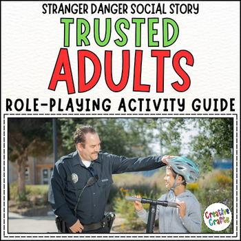 Preview of Trusted Adults Social Skills Role Playing Lesson Plan Template Editable