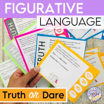 Preview of Figurative Language Truth or Dare Game - Differentiated Task Card Activity