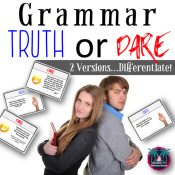 Preview of Truth or Dare Grammar Review Game for Centers, Stations, Test Prep, and More