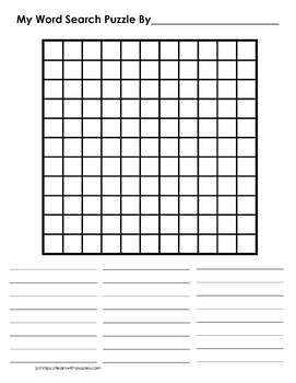 Try Before You Buy - Blank Word Search Grids Sampler by Learn With Puzzles