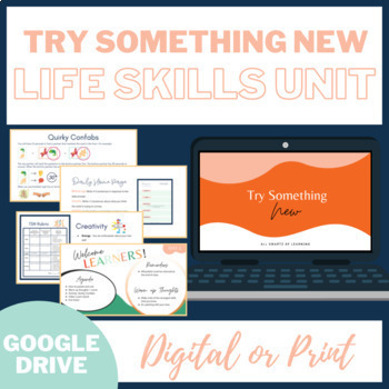 Preview of Try Something New - 1 Month Life Skills Unit (Updated 2021)