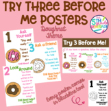Try Three Before Me Posters (Ask Three) Doughnut Donut The