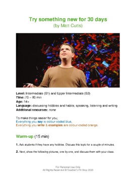 Preview of Try something new for 30 days (by Matt Cutts)