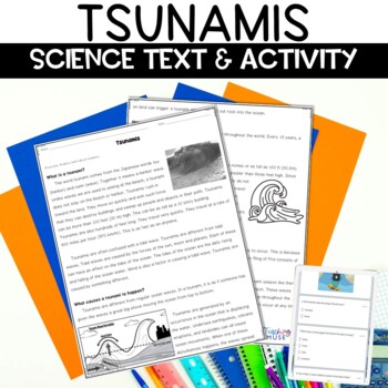 Preview of Tsunami Activity Reading Comprehension Worksheets 
