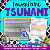 Tsunami PowerPoint Natural Disaster (Quiz, Activity and Research Task Included)