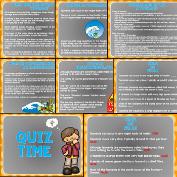 Tsunami Powerpoint Natural Disaster Quiz Activity And Research