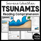 Tsunamis Informational Reading Comprehension Worksheet Sev