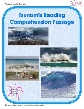 Tsunamis Reading Comprehension Passage by Awesome Teacher Resources