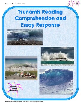 Preview of Tsunamis Reading Comprehension Passage and Essay Response