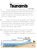 Tsunamis Text and Question Set - FSA/PARCC-Style ELA Assessment