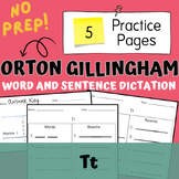 Tt Dictation Words and Sentences Orton Gillingham | Scienc