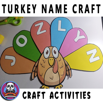 Preview of Tthanksgiving Craft - Thanksgiving Name Craft- Editable Thanksgiving Turkey Name
