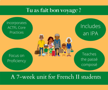 Preview of Tu as fait bon voyage ? A 7-week unit for French 2 students