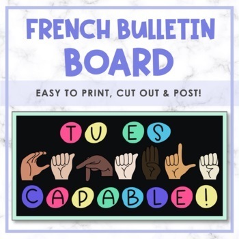 Preview of Tu es capable! | French Bulletin Board