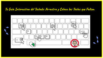 Preview of Tu guia interactiva del teclado: Arrastra y Coloca las teclas que faltan.