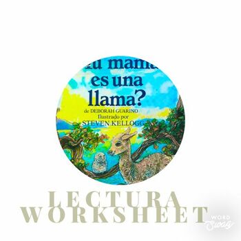 Preview of Tu mama es una llama? Reader's Workshop Lectura en espanol Worksheet