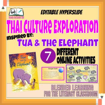 Preview of Tua & the Elephant Enrichment HyperSlide |  Thai Culture | Distance Learning