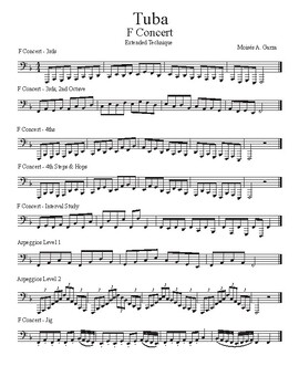 Preview of Tuba - Extended Technique Packet