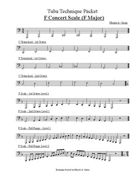 Preview of Tuba - Technique Packet
