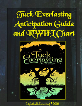 Preview of Tuck Everlasting Anticipation Guide and KWHL Chart