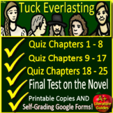 Tuck Everlasting Chapter Quizzes and Test - Printable Copi
