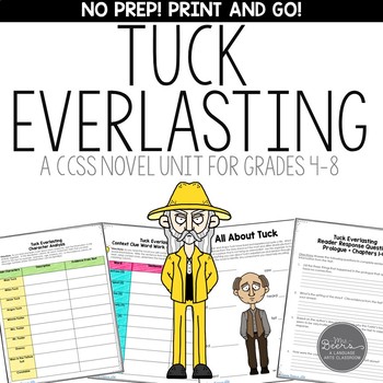 Preview of Tuck Everlasting Novel Study Unit for Middle School Common Core Aligned