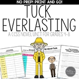 Tuck Everlasting Novel Study Unit for Middle School Common